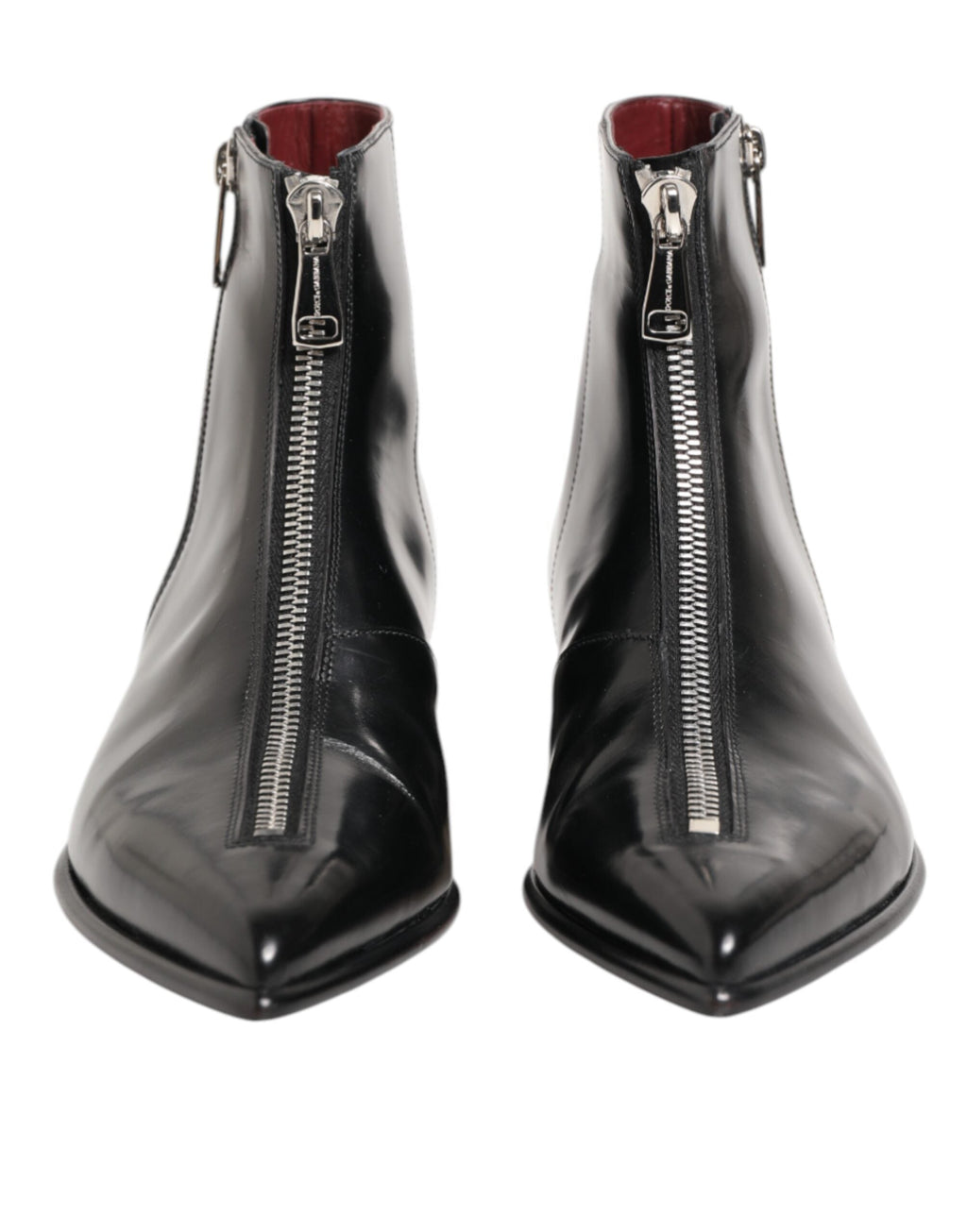 Dolce & Gabbana Schwarzes Kalbsleder Herren SHORT Stiefel Schuhe