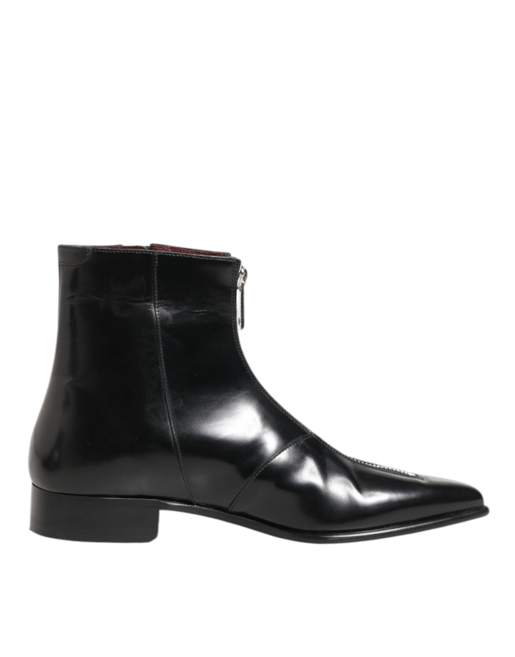 Dolce & Gabbana Schwarzes Kalbsleder Herren SHORT Stiefel Schuhe