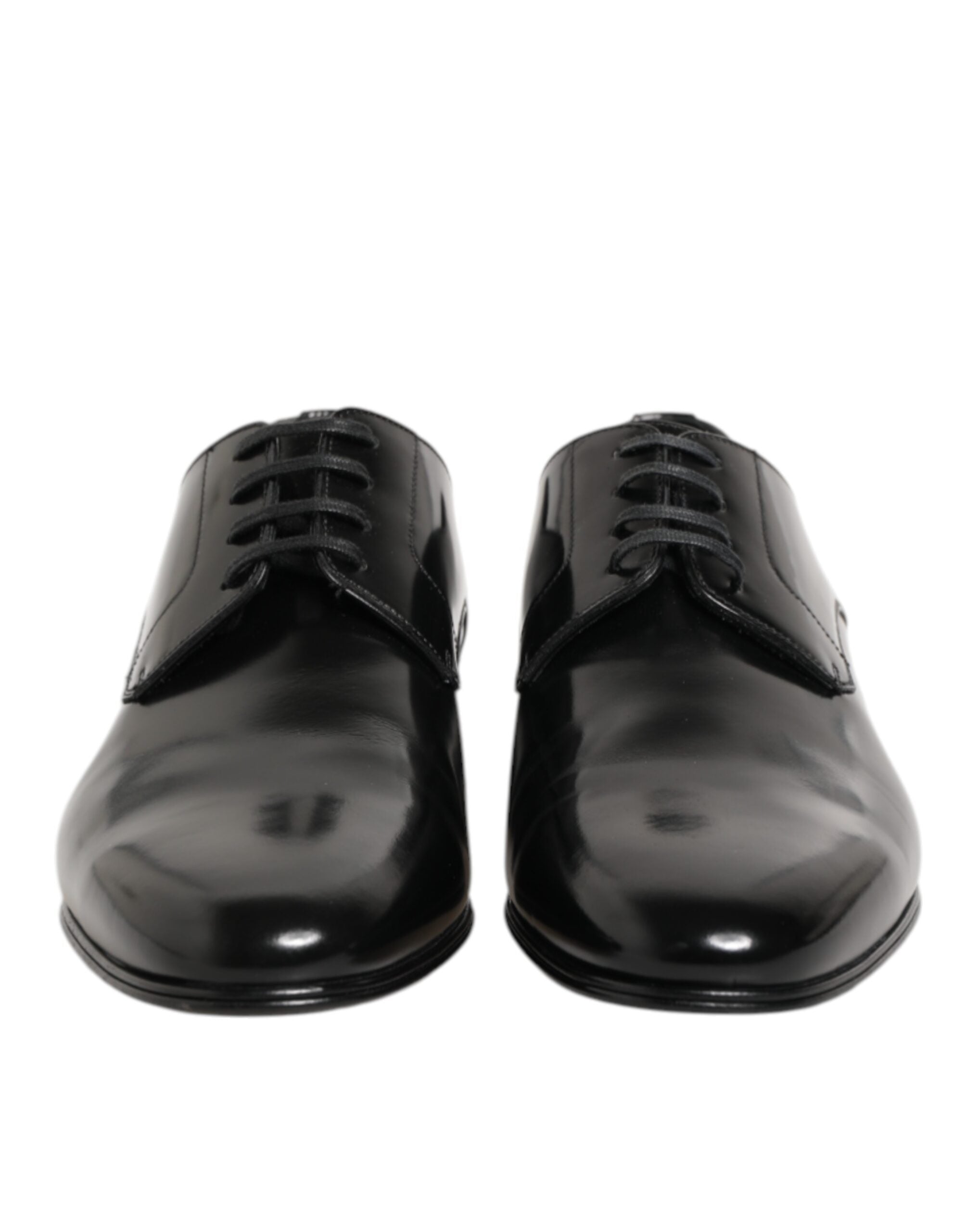 Dolce & Gabbana Schwarzes Kalbsleder Derby Herren Anzugschuhe