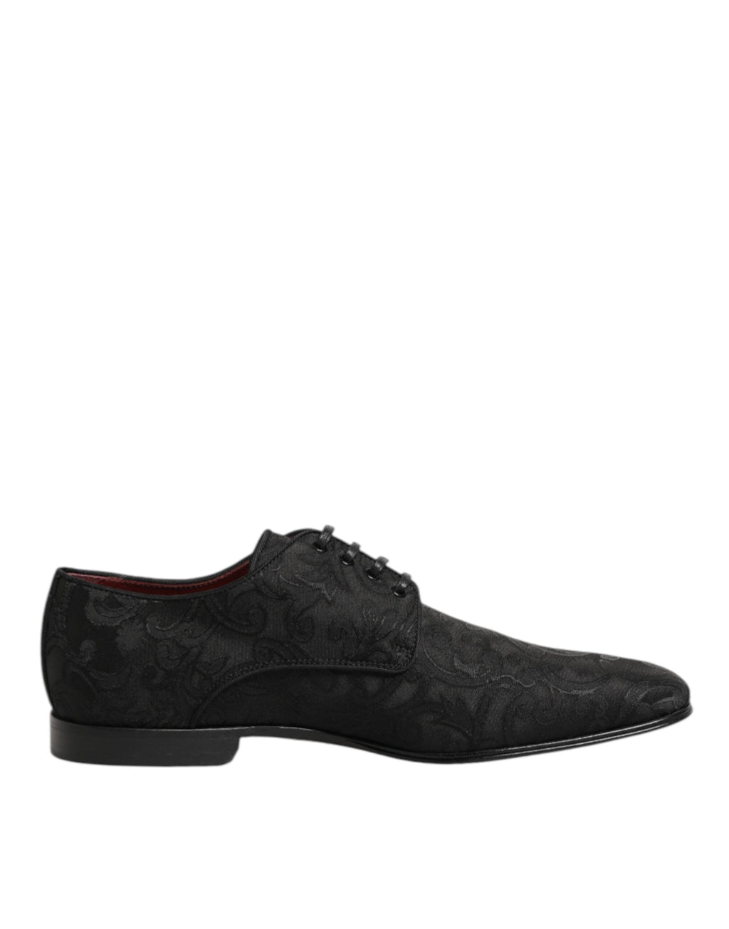 Dolce & Gabbana Schwarz Brokat Lace Up Derby Männer Kleid Schuhe