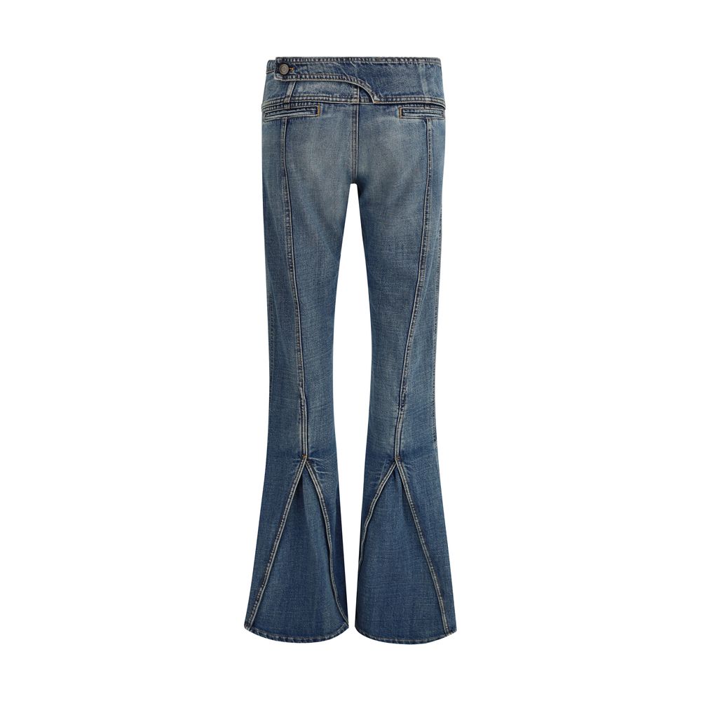 Coperni Ausgestellte Jeans aus blauem Polyester