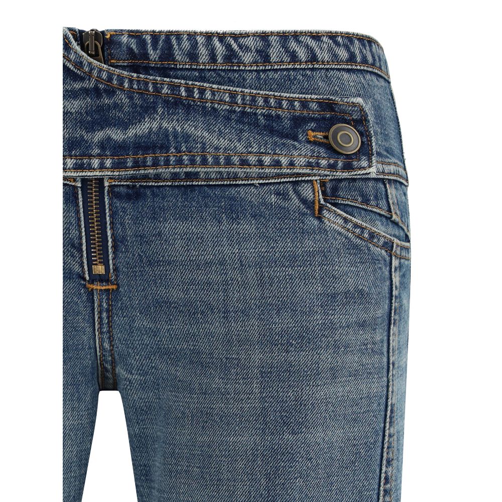 Coperni Ausgestellte Jeans aus blauem Polyester