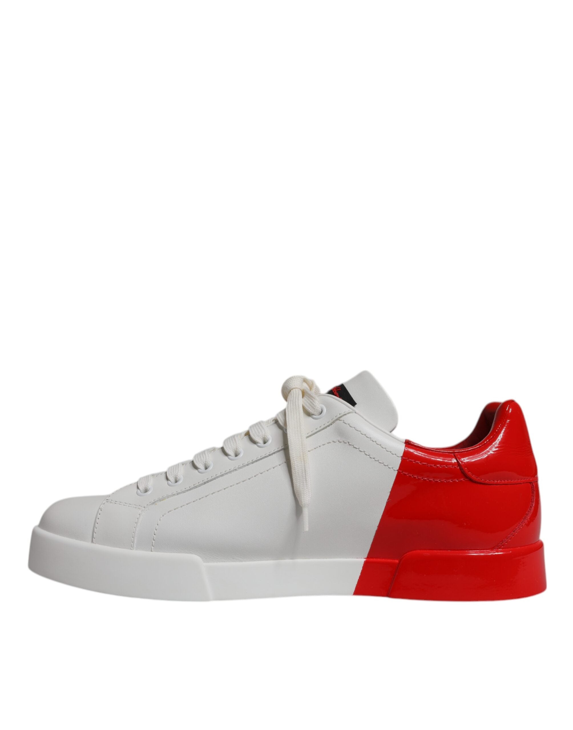 Dolce & Gabbana Weiß Rot Portofino Low Top Männer Turnschuhe Schuhe