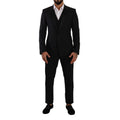 Dolce & Gabbana Black Wool Three-Piece Suit
