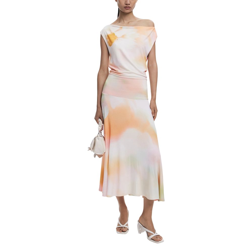 Desigual Orangefarbenes Viskosekleid