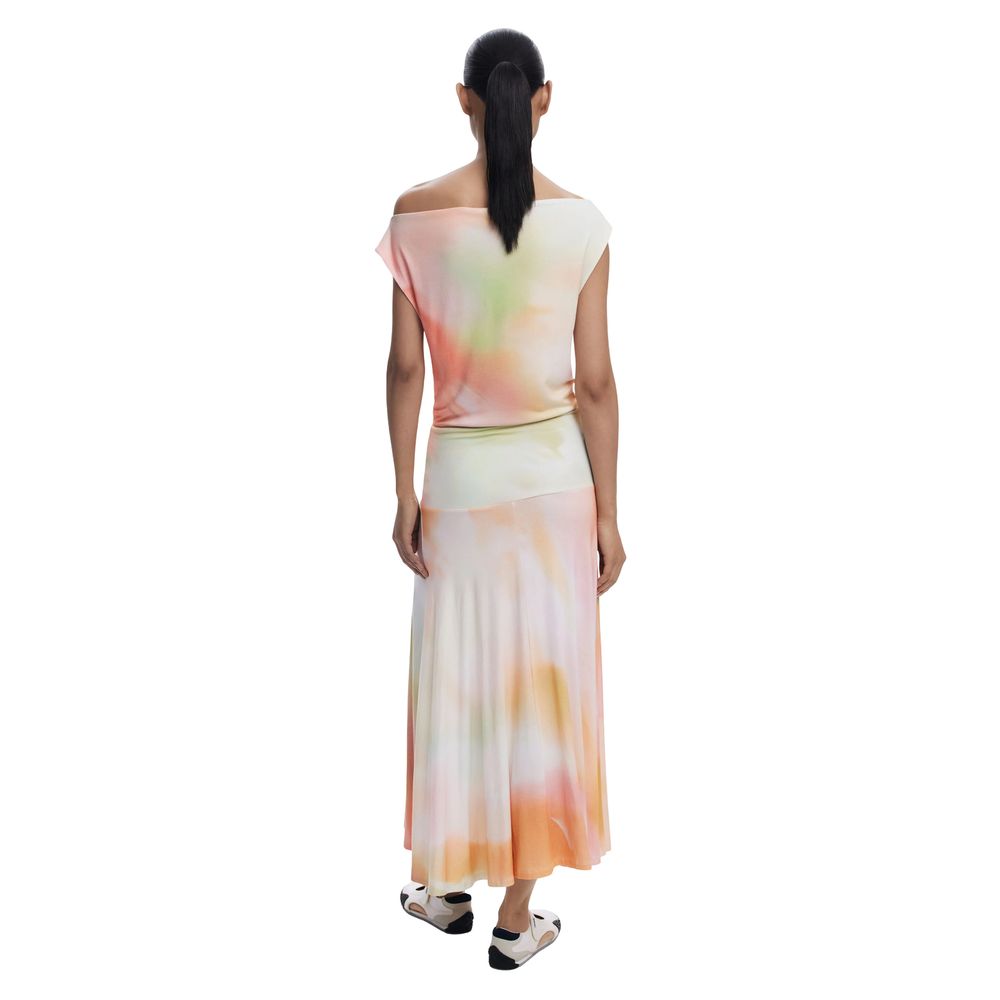 Desigual Orangefarbenes Viskosekleid