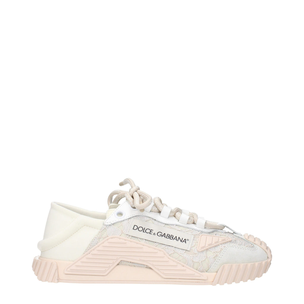 Dolce & Gabbana Graue Stoff-Sneakers
