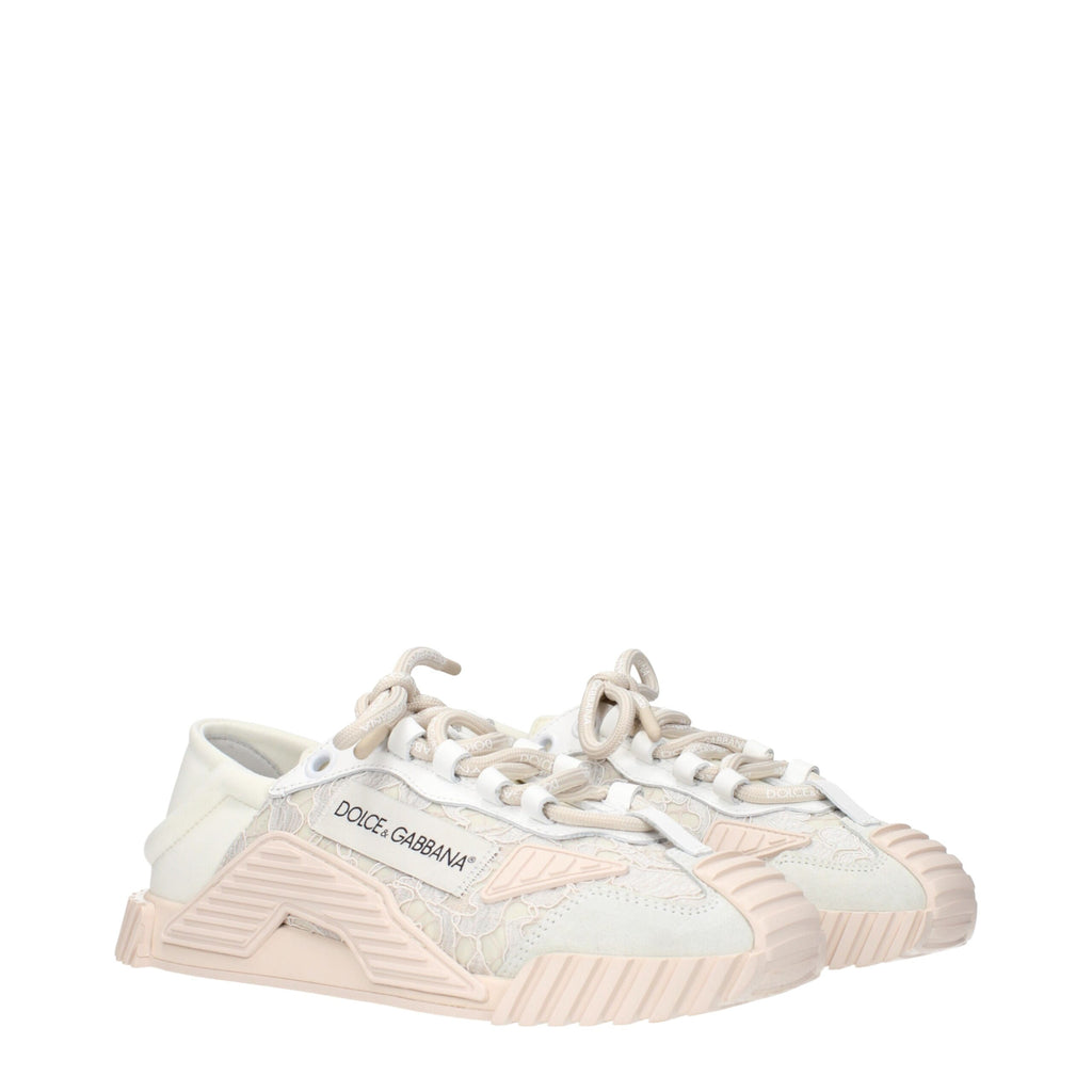 Dolce & Gabbana Graue Stoff-Sneakers