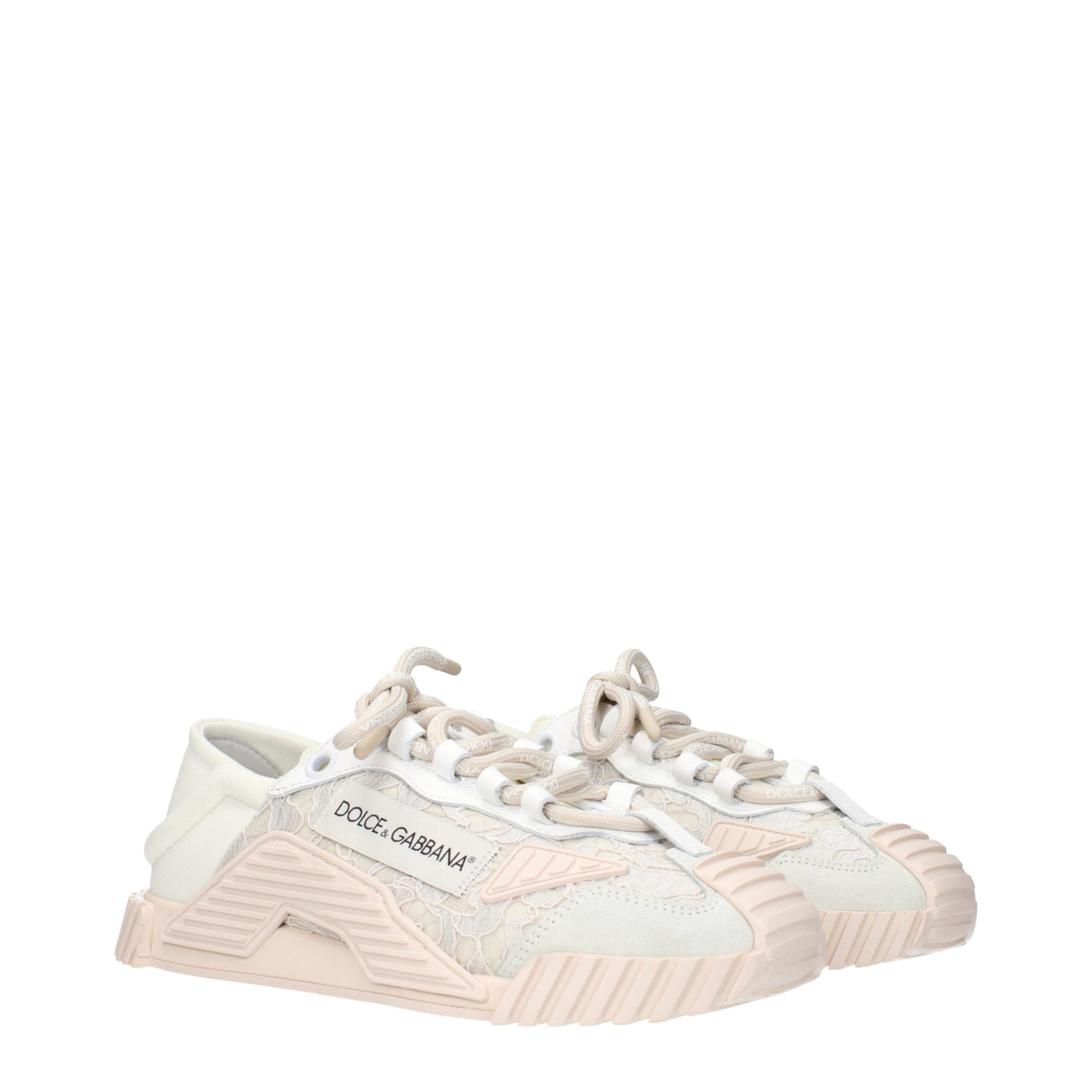 Dolce & Gabbana Graue Stoff-Sneakers