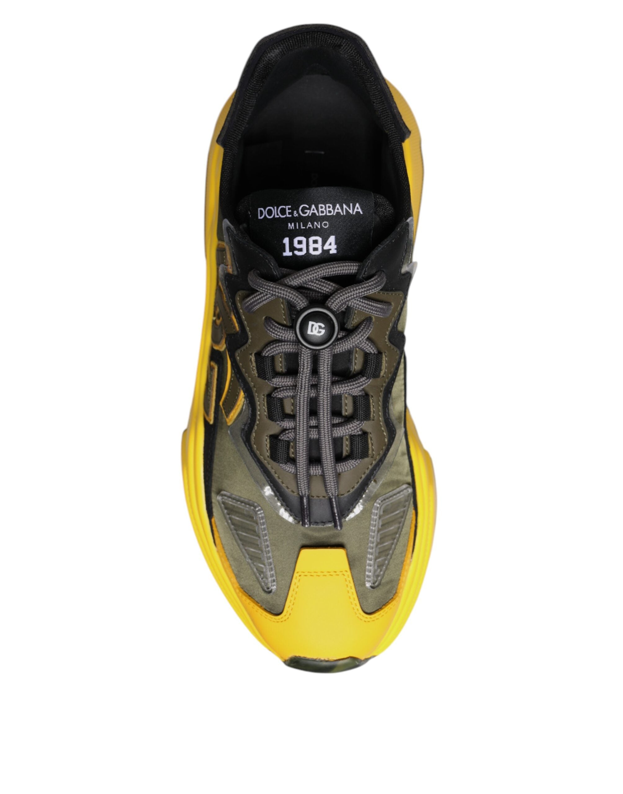 Dolce & Gabbana Schwarz Gelb Daymaster Low Top Sneakers Schuhe