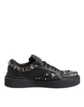 Dolce & Gabbana Black Portofino Studded Men Sneakers Shoes