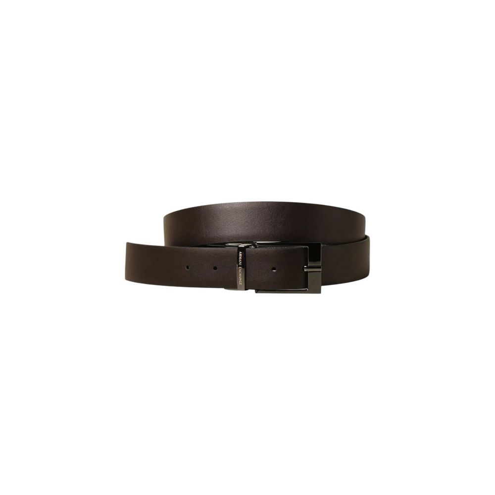 Armani Exchange Schwarzer Ledergürtel