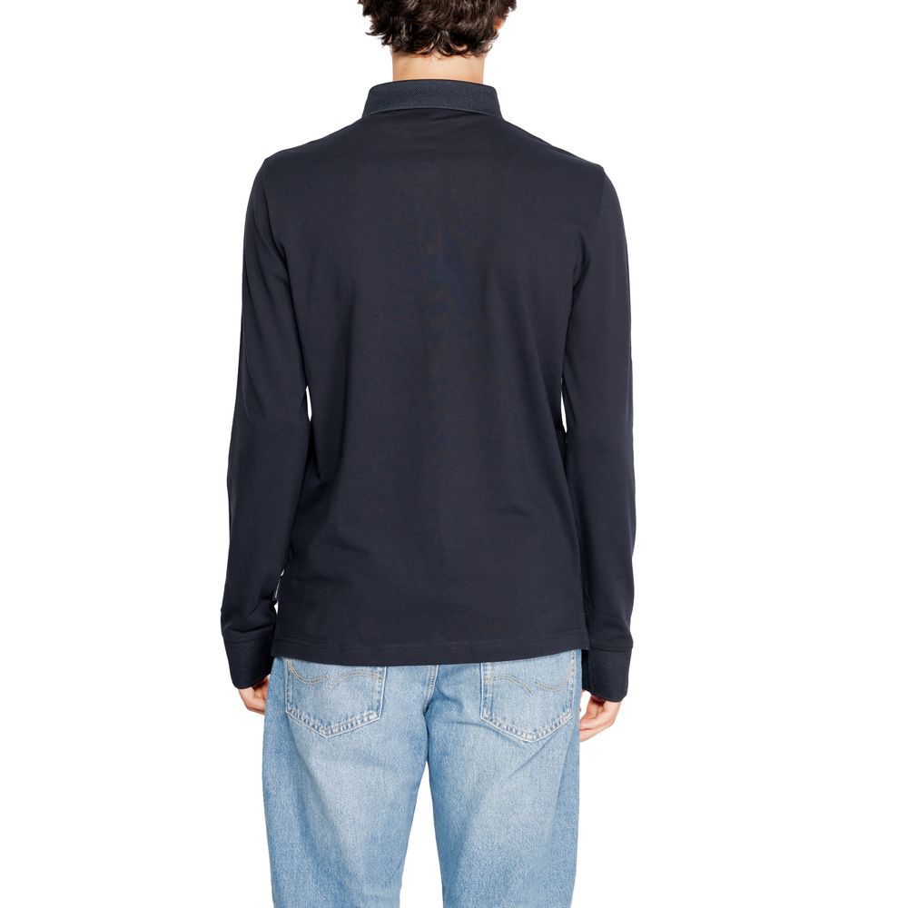 Armani Exchange Blaues Baumwoll-Langarmshirt