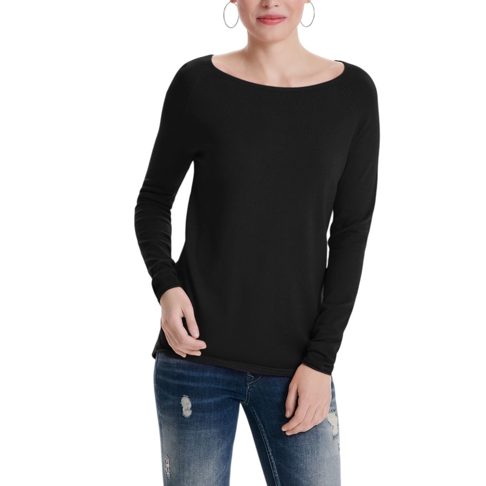 Only Schwarzer Viskose-Pullover