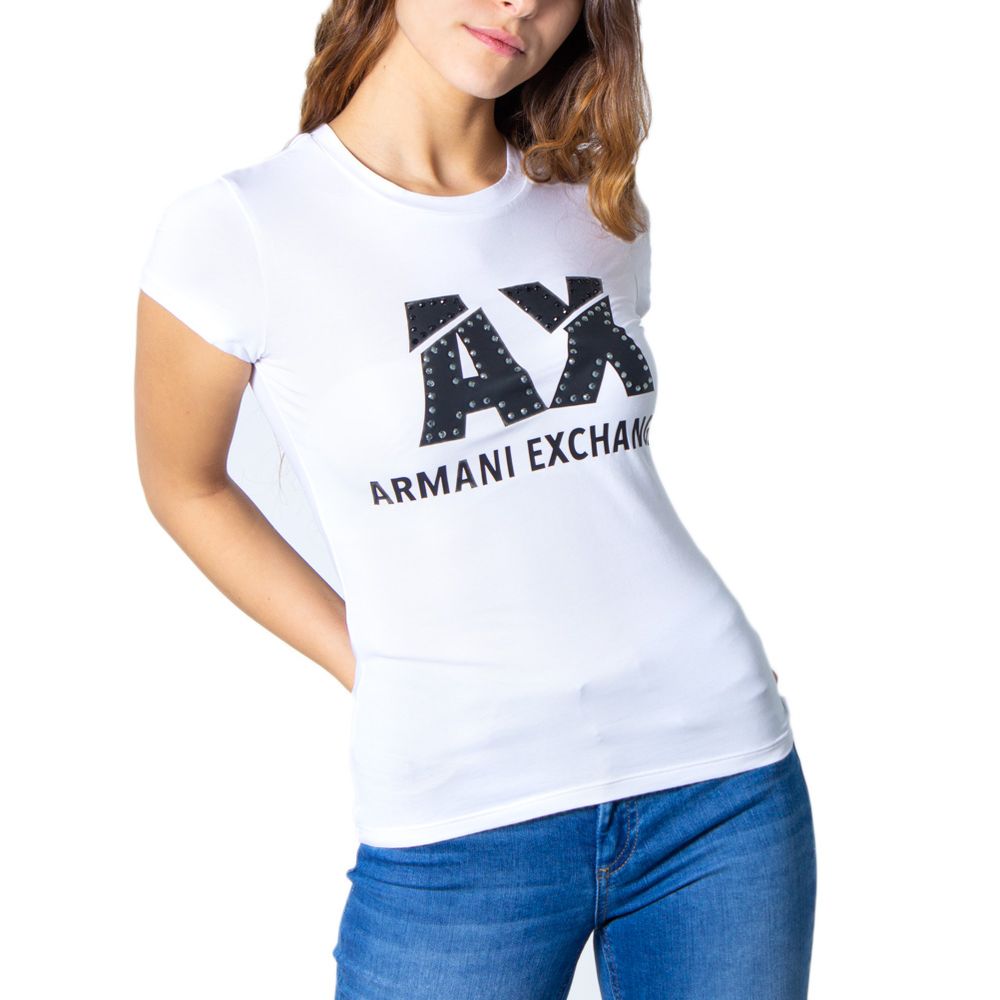Armani Exchange T-Shirt aus weißer Baumwolle