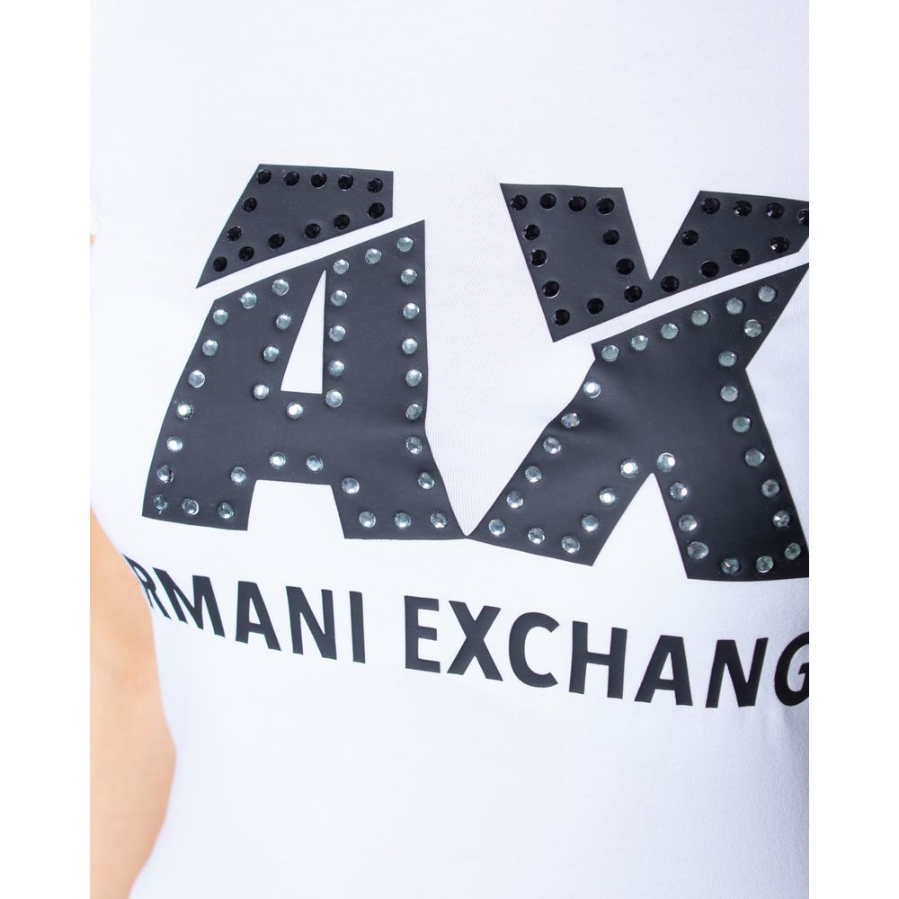 Armani Exchange T-Shirt aus weißer Baumwolle