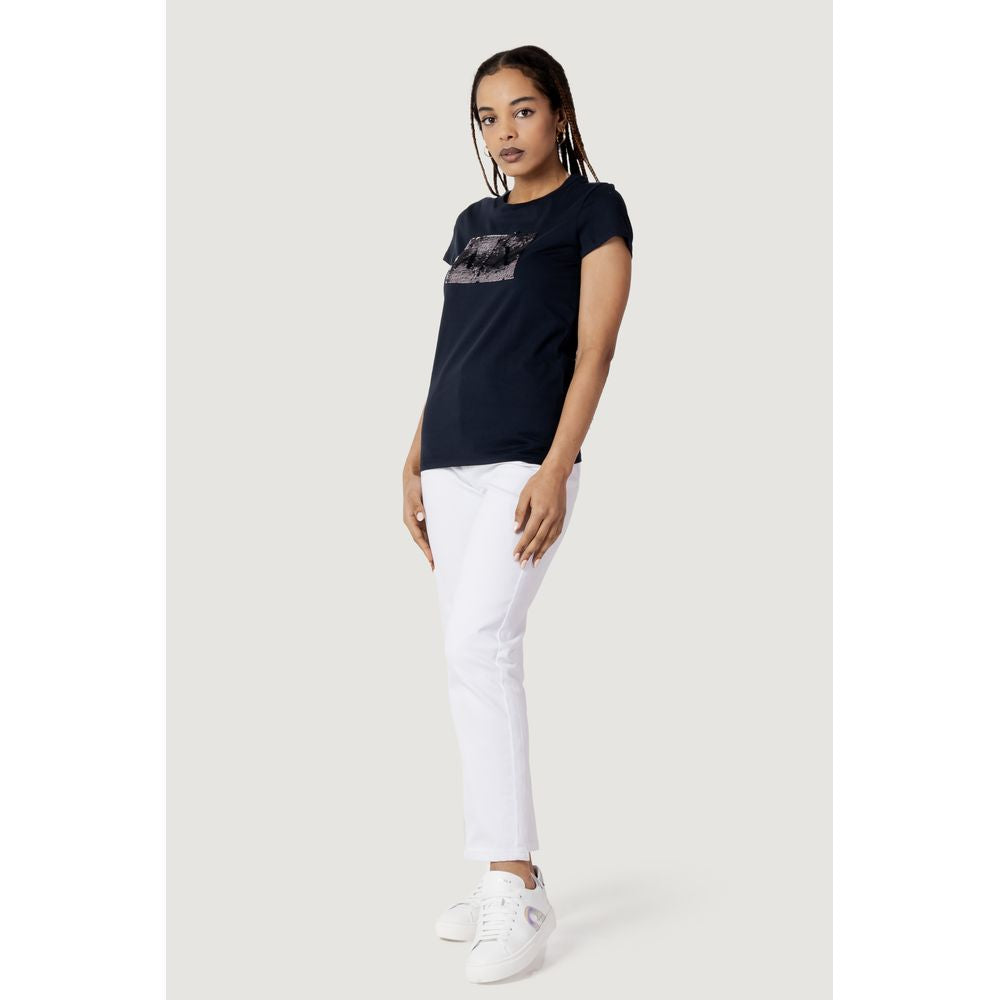 Armani Exchange T-Shirt aus blauer Baumwolle