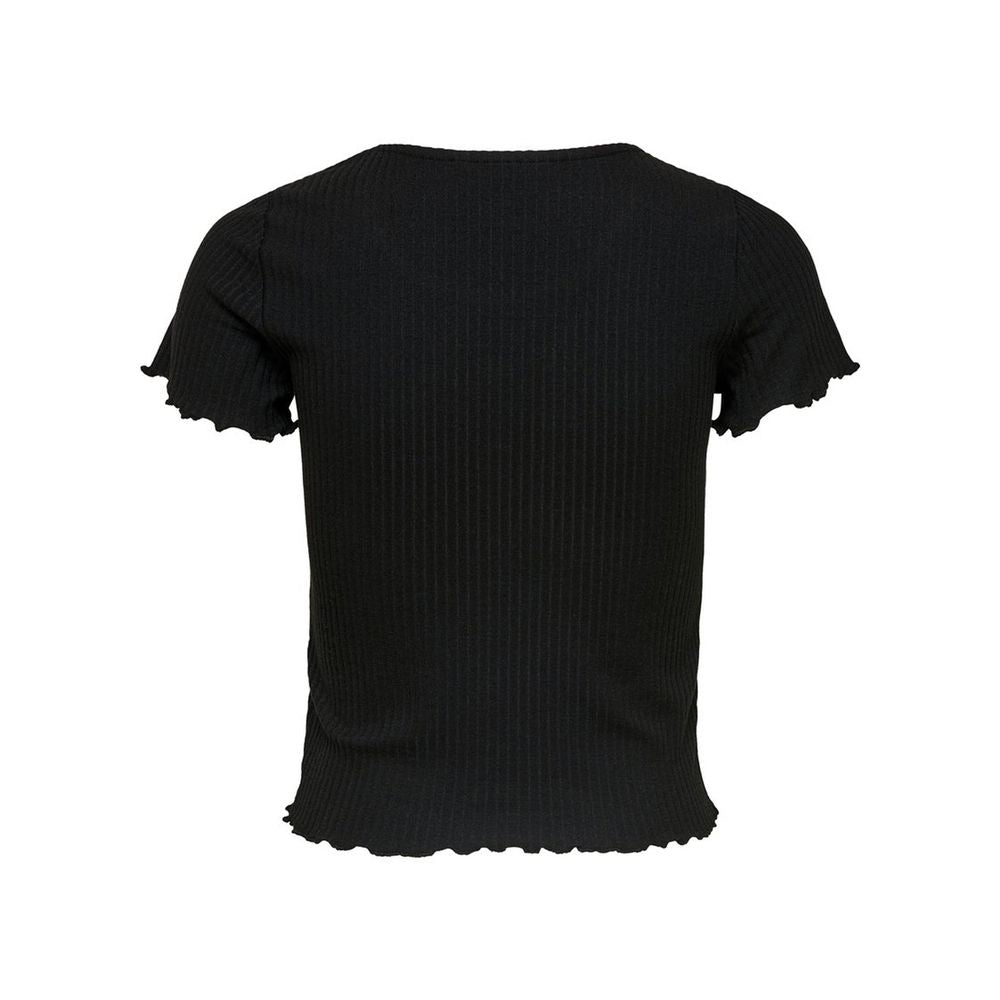 Only Schwarzes Polyester T-Shirt