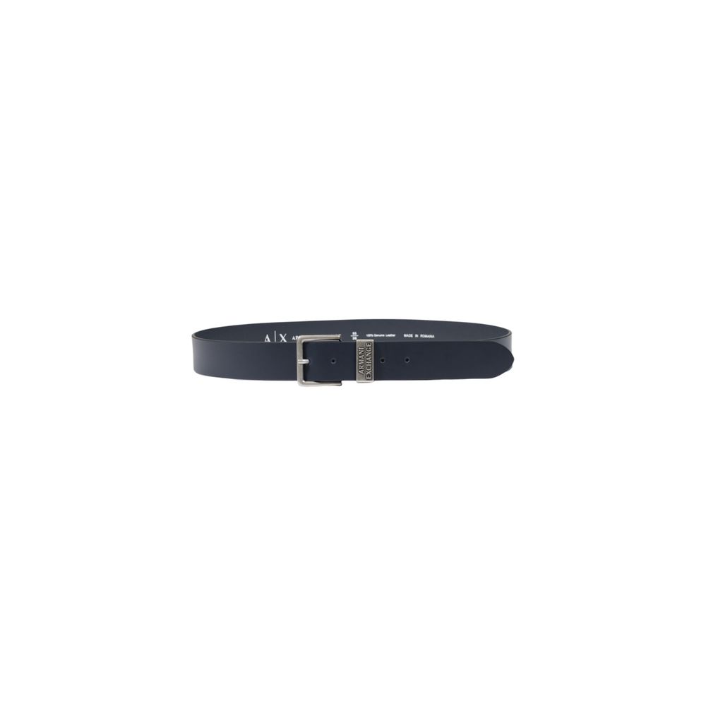 Armani Exchange Blauer Ledergürtel