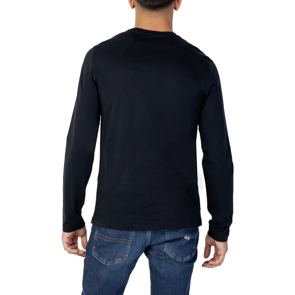 Armani Exchange Blaues Baumwoll-Langarmshirt