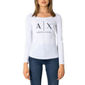 Armani Exchange Weißes Baumwoll-Langarmshirt