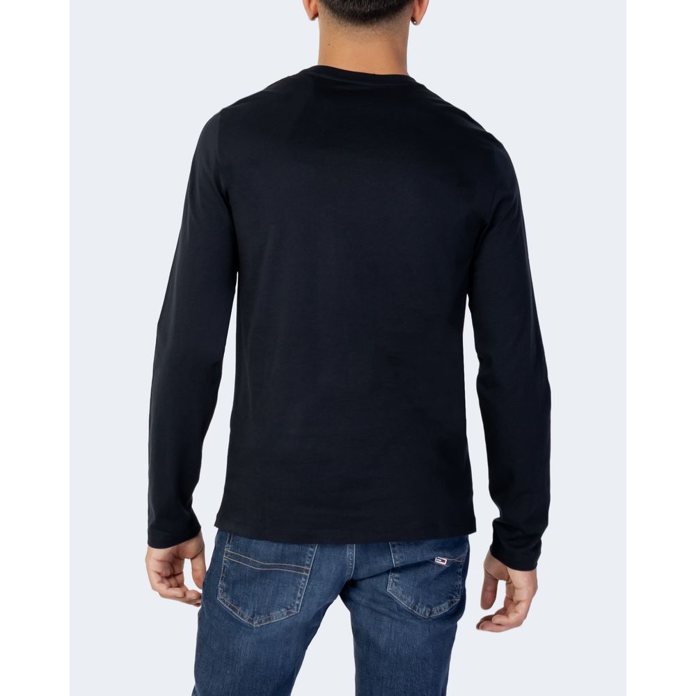 Armani Exchange Blaues Baumwoll-Langarmshirt