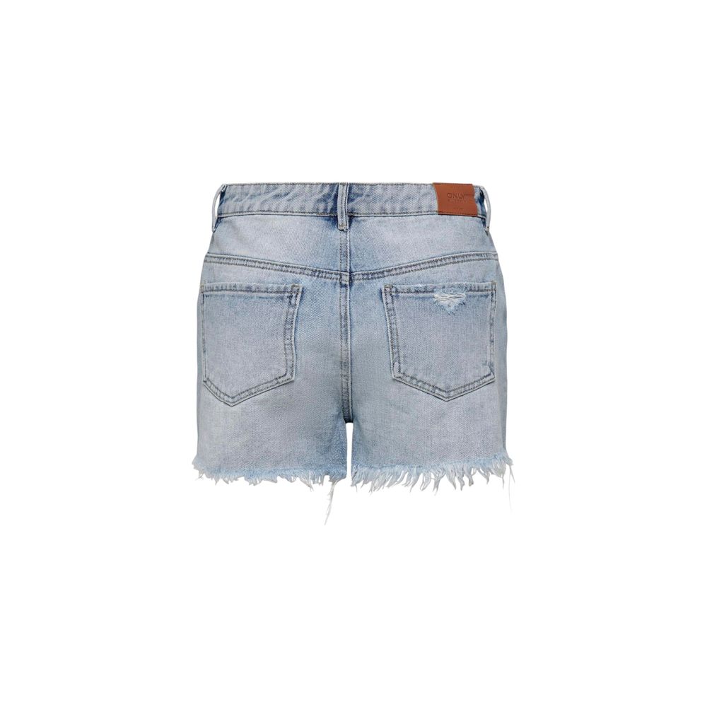 Only Hellblaue Baumwoll-Shorts