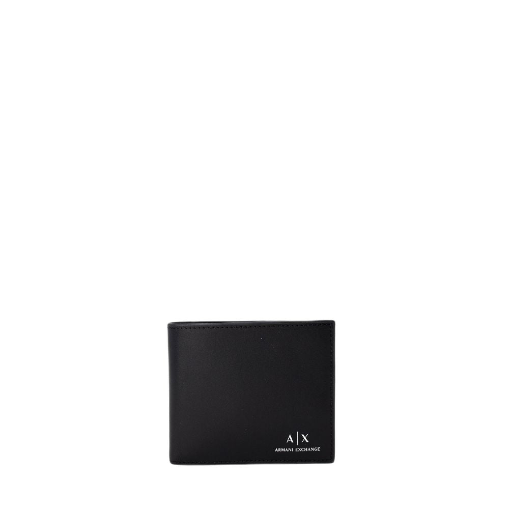 Armani Exchange Schwarzes Leder Portemonnaie