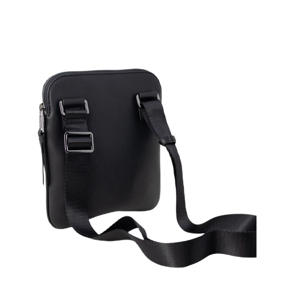 Armani Exchange Schwarze Polyester-Messenger-Tasche