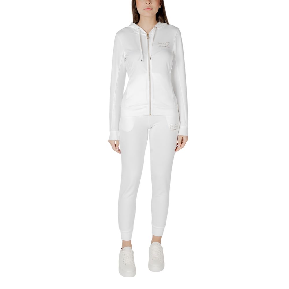 EA7 Emporio Armani Cremefarbener Polyester-Trainingsanzug
