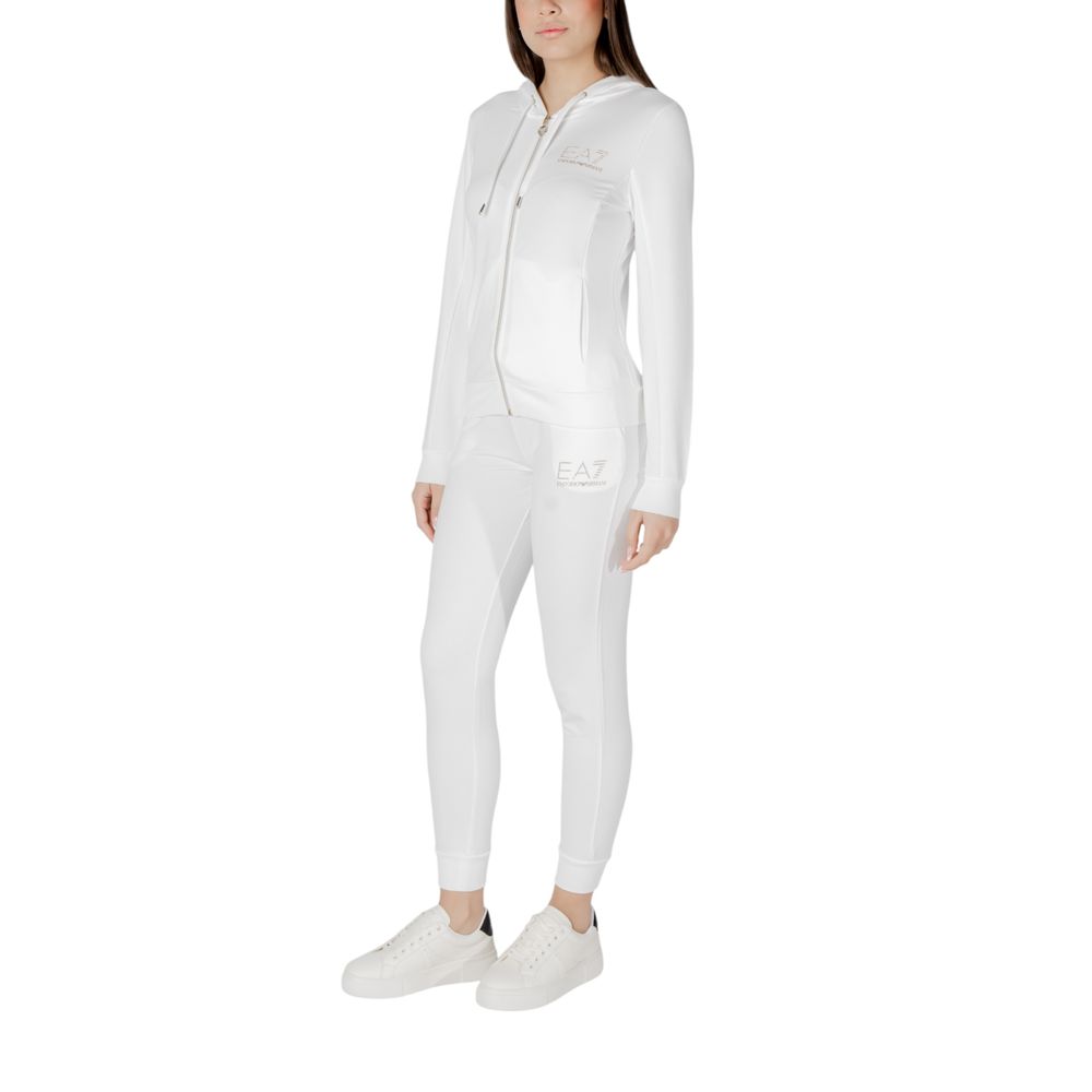 EA7 Emporio Armani Cremefarbener Polyester-Trainingsanzug