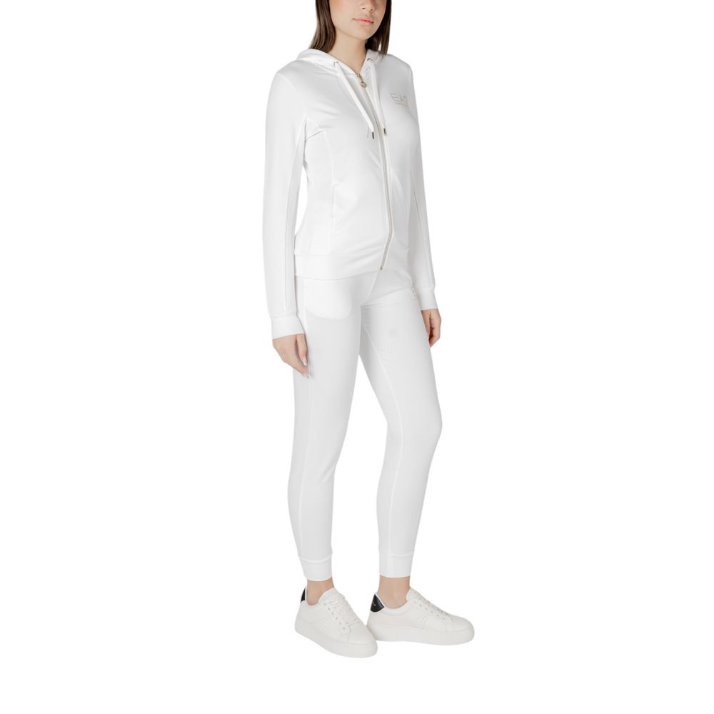 EA7 Emporio Armani Cremefarbener Polyester-Trainingsanzug