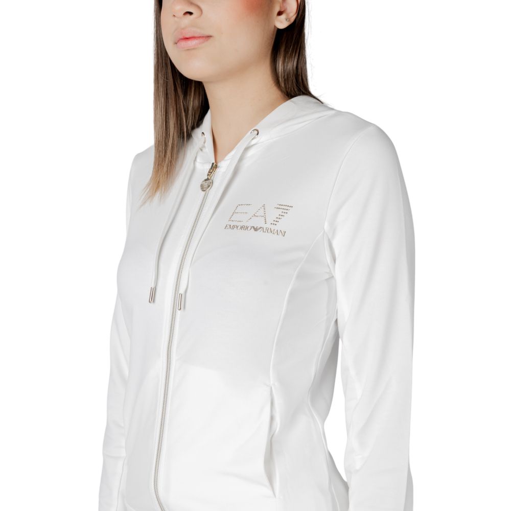 EA7 Emporio Armani Cremefarbener Polyester-Trainingsanzug