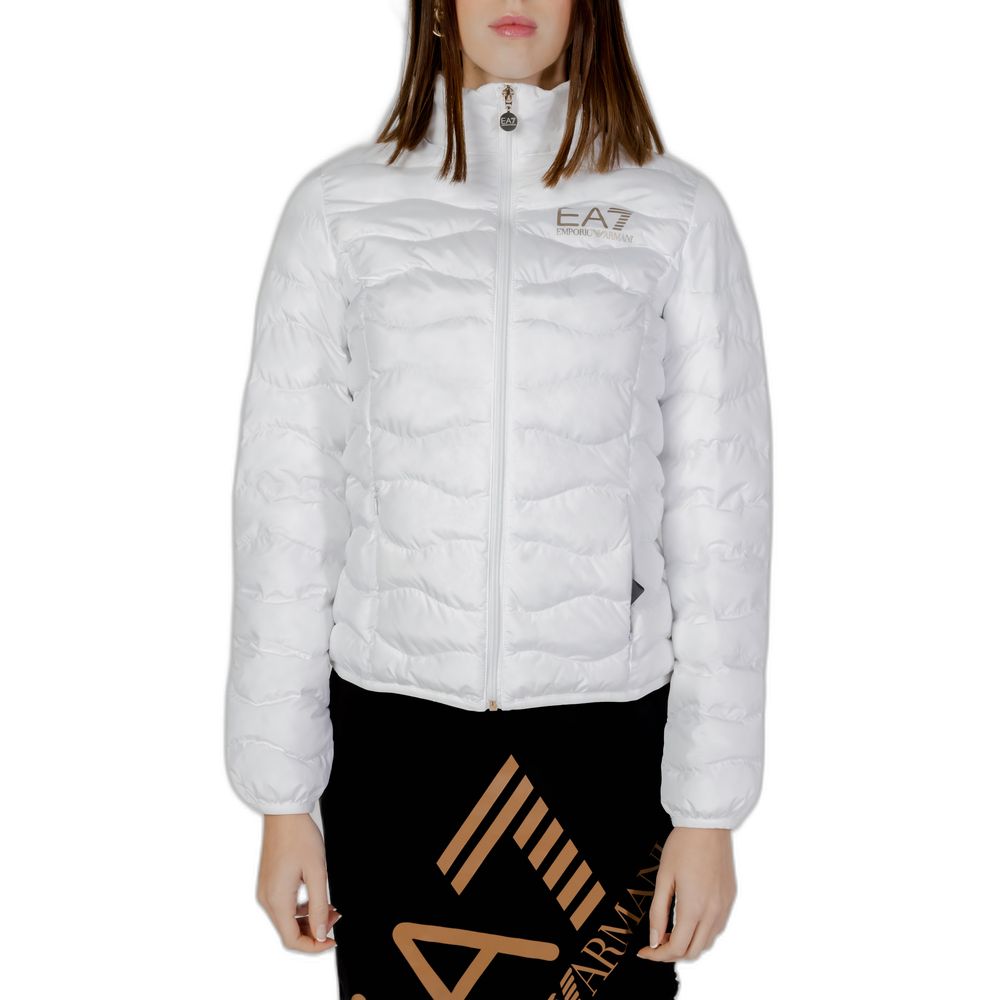 EA7 Emporio Armani Weiße Polyesterjacken &amp