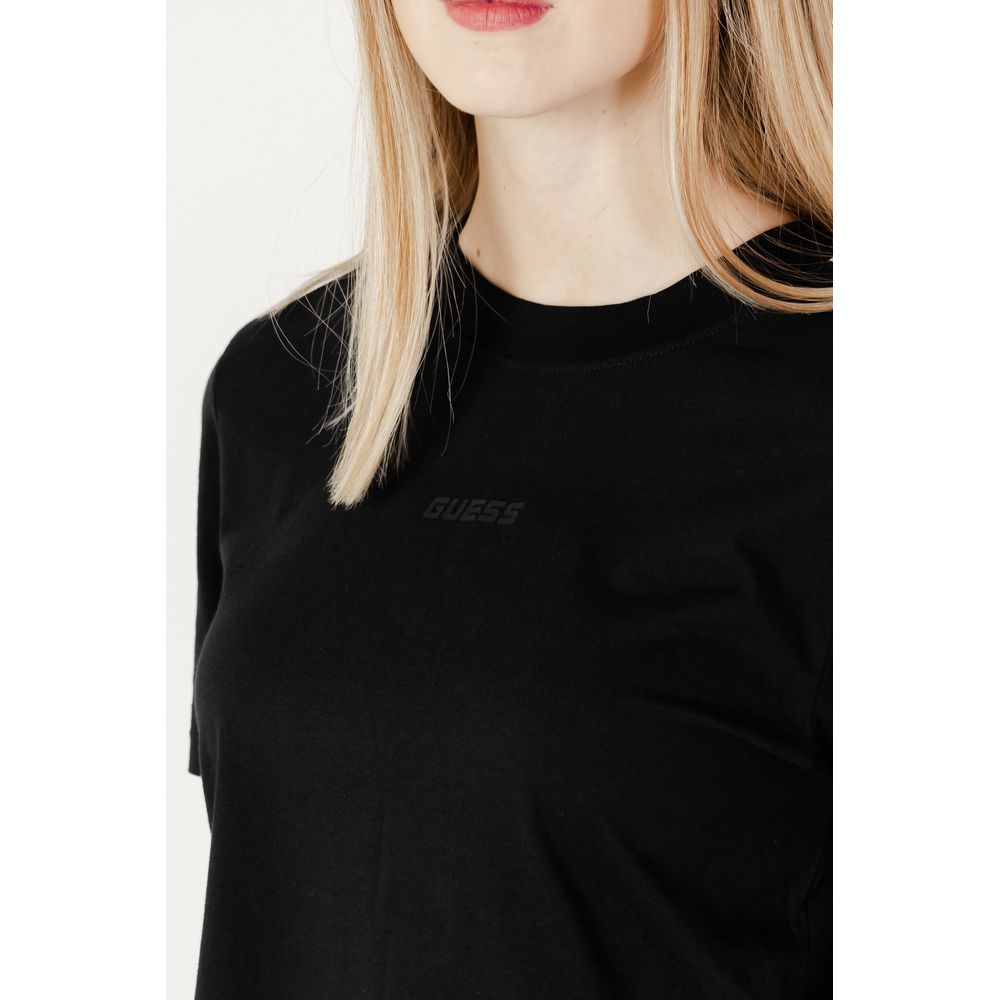 Guess Active Schwarzes T-Shirt aus Baumwolle