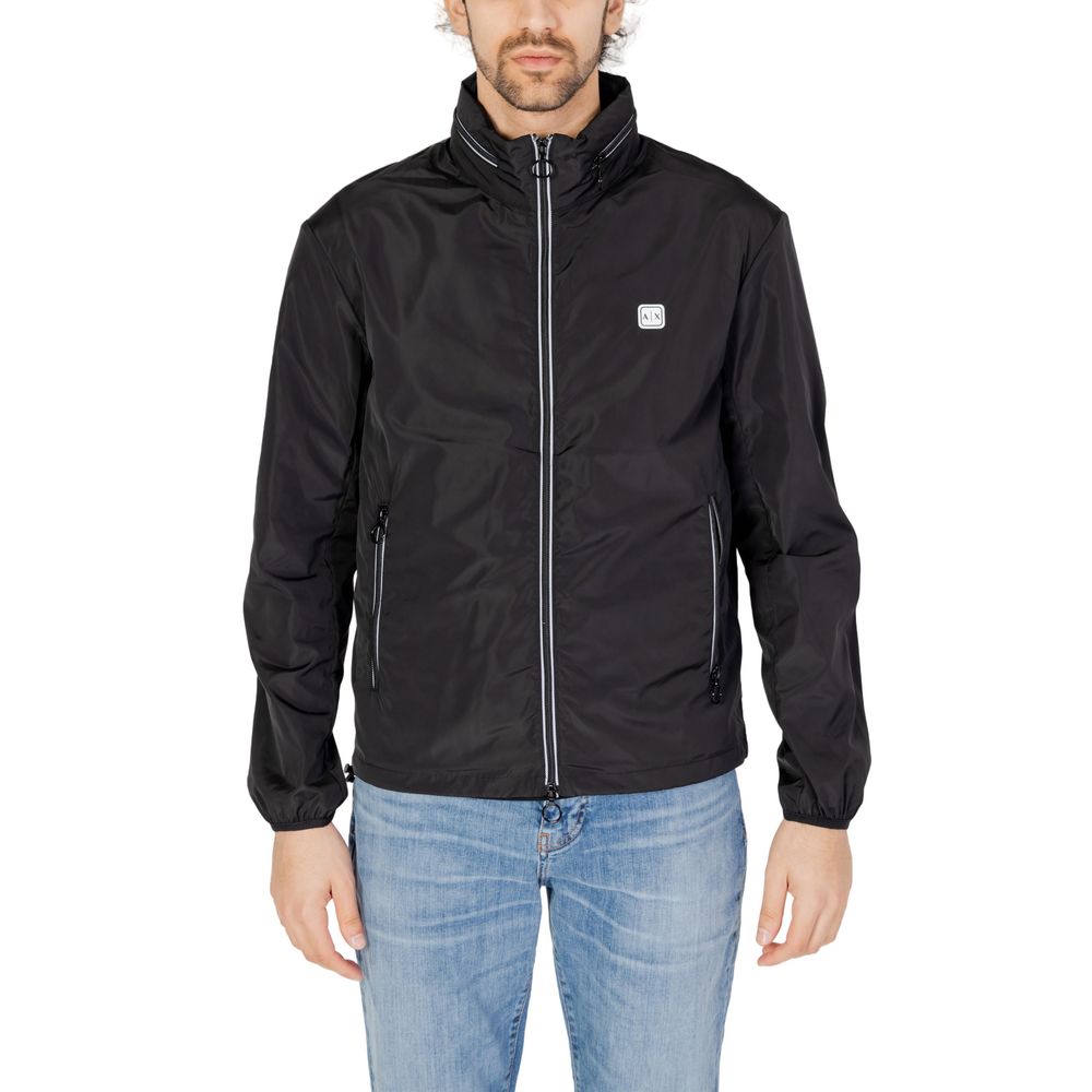 Armani Exchange Schwarze Polyesterjacken &amp