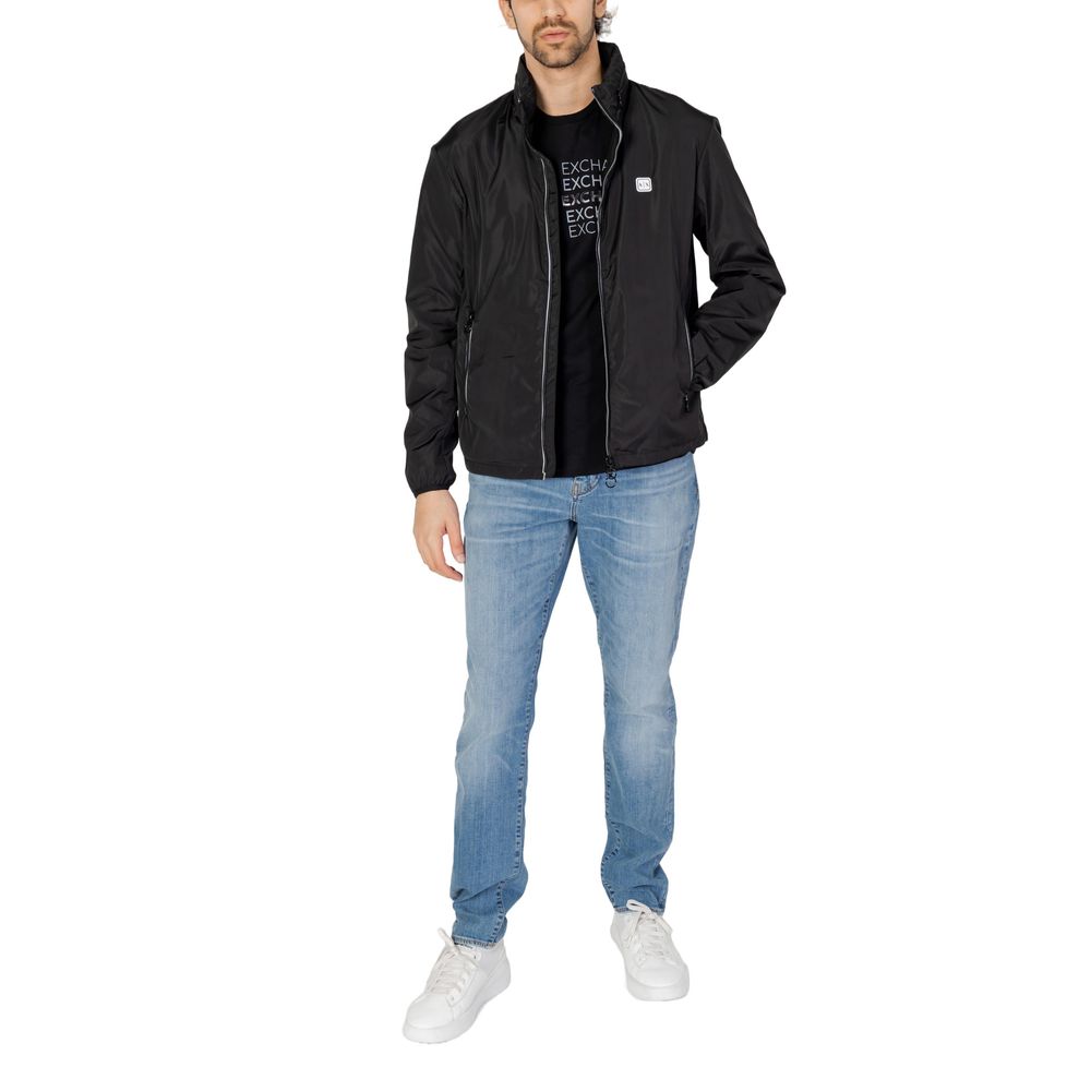 Armani Exchange Schwarze Polyesterjacken &amp