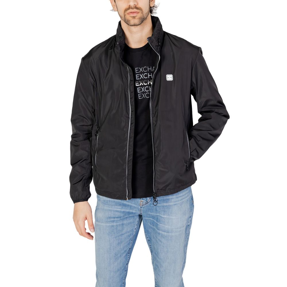 Armani Exchange Schwarze Polyesterjacken &amp