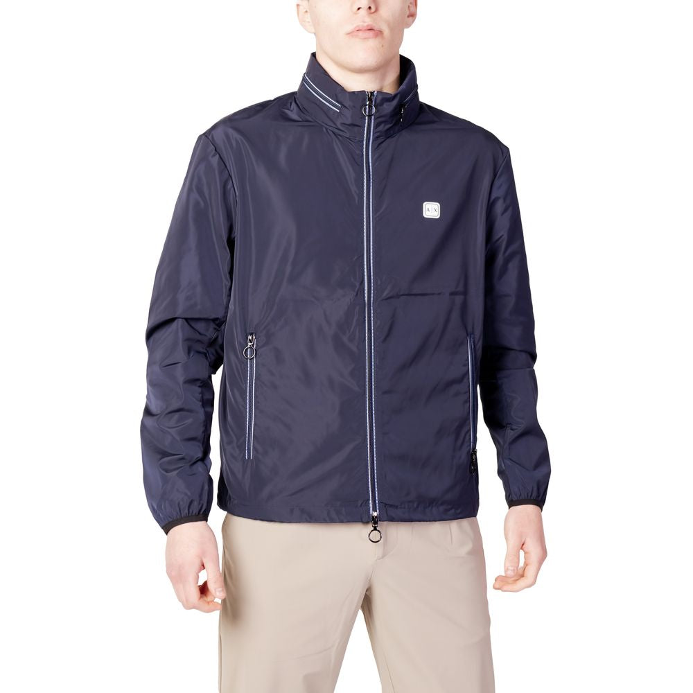 Armani Exchange Blaue Polyesterjacken &amp