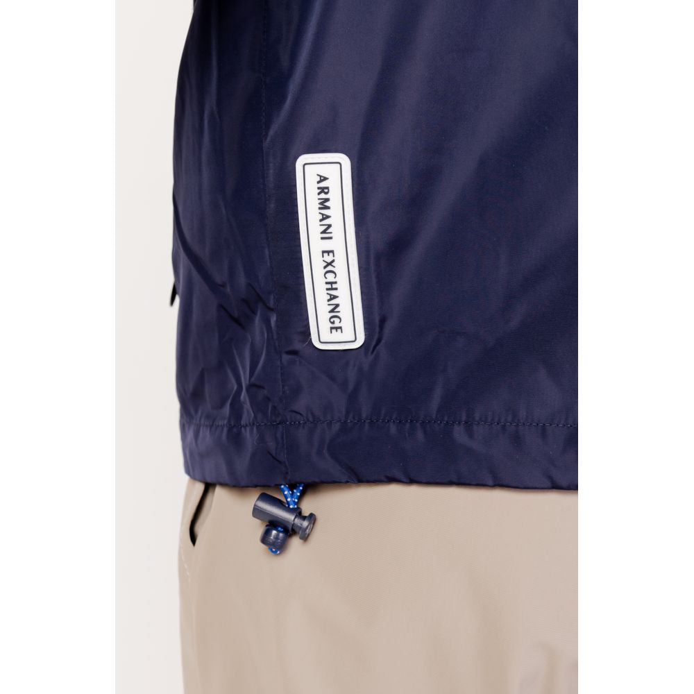 Armani Exchange Blaue Polyesterjacken &amp