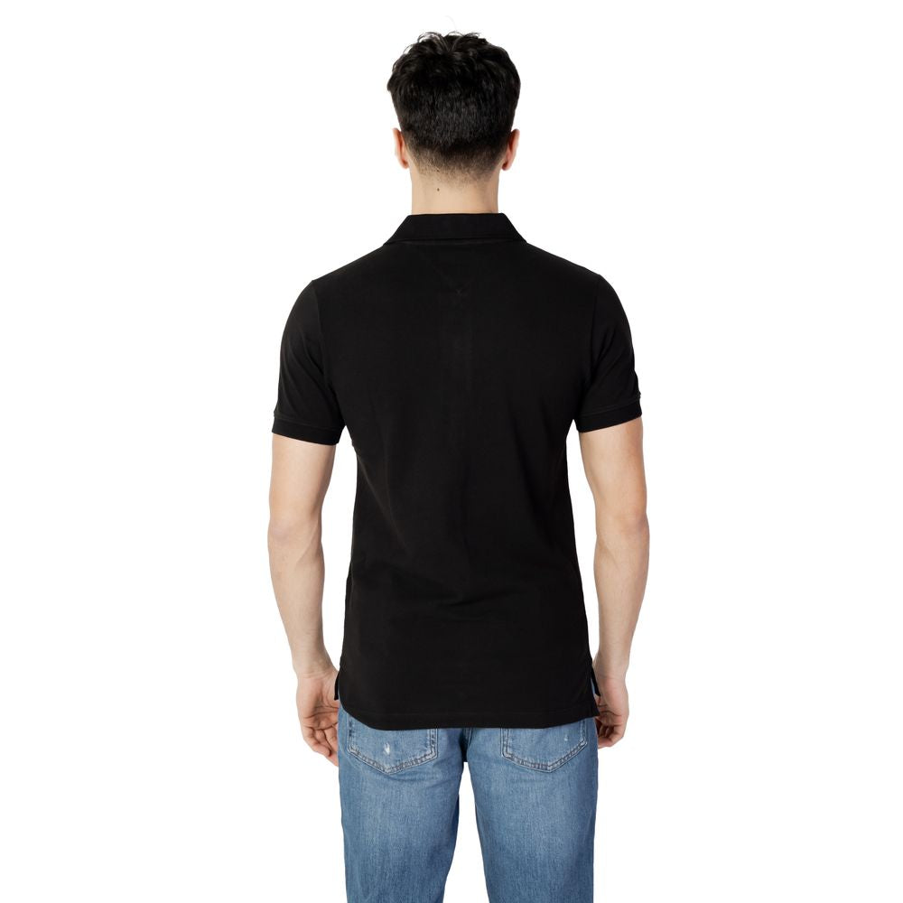 Tommy Hilfiger Jeans Schwarzes Baumwoll-Poloshirt