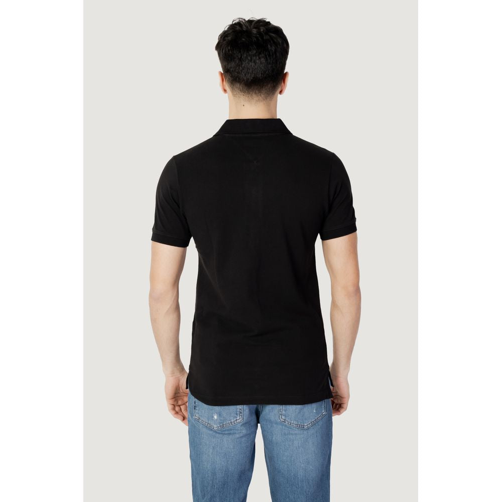Tommy Hilfiger Jeans Schwarzes Baumwoll-Poloshirt