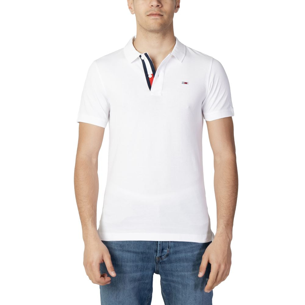 Tommy Hilfiger Jeans Weißes Baumwoll-Poloshirt