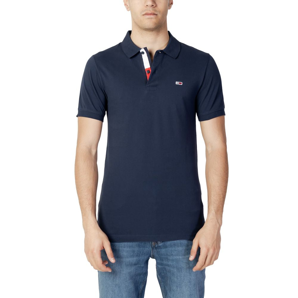 Tommy Hilfiger Jeans Blaues Baumwoll-Poloshirt