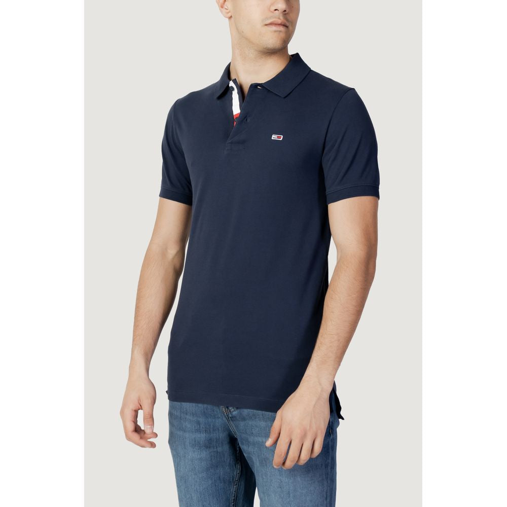 Tommy Hilfiger Jeans Blaues Baumwoll-Poloshirt
