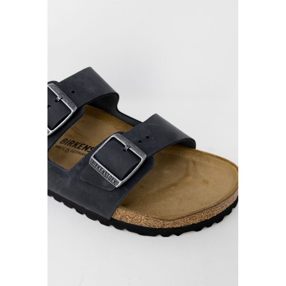 Birkenstock Schwarze Synthetik-Hausschuhe