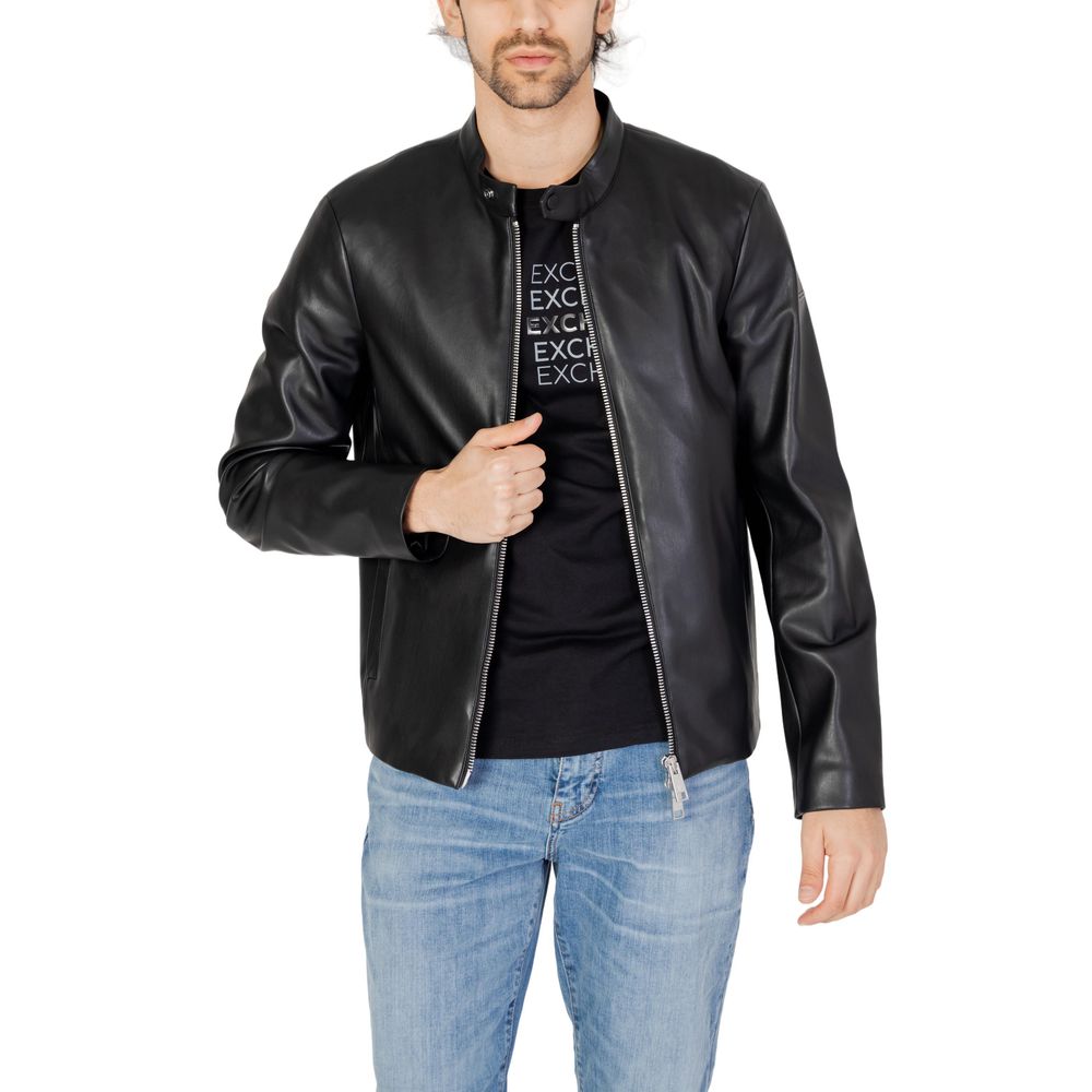 Armani Exchange Schwarze Polyesterjacken &amp