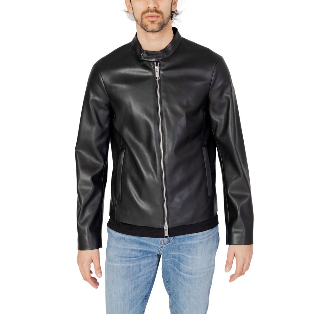 Armani Exchange Schwarze Polyesterjacken &amp
