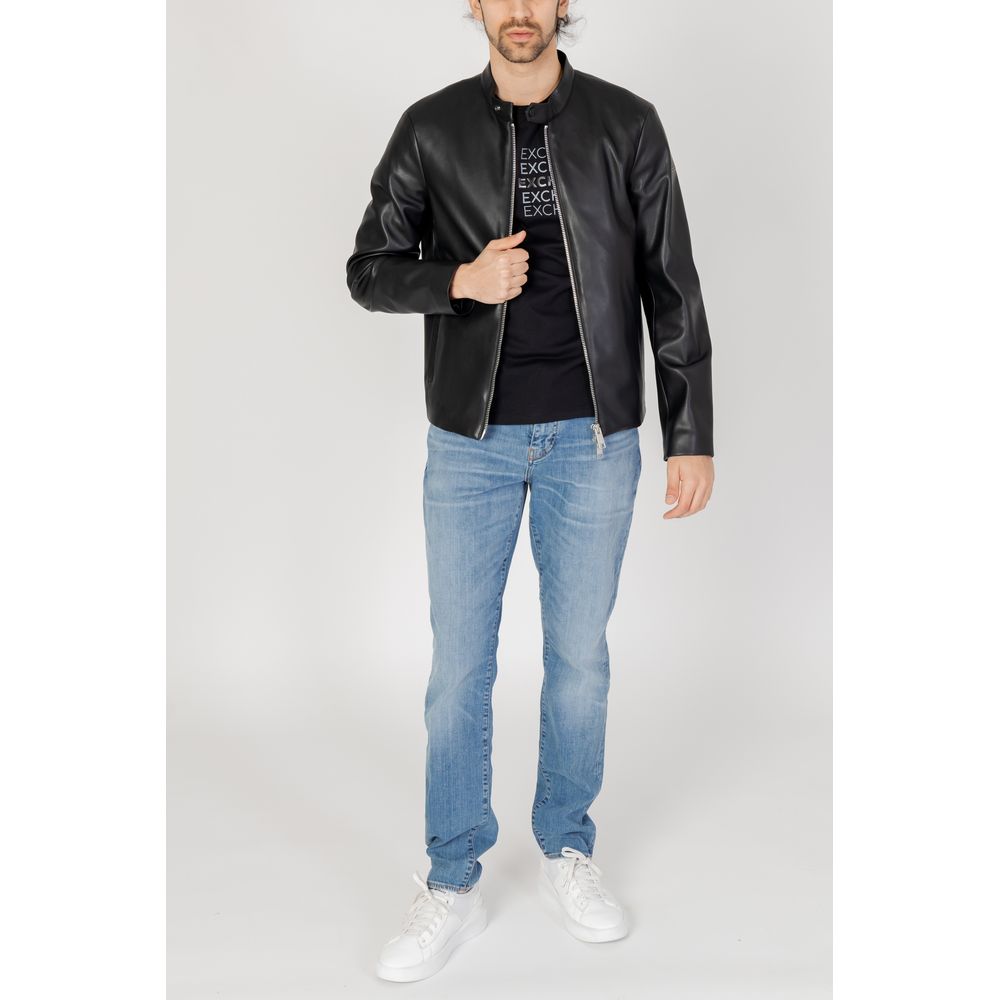Armani Exchange Schwarze Polyesterjacken &amp