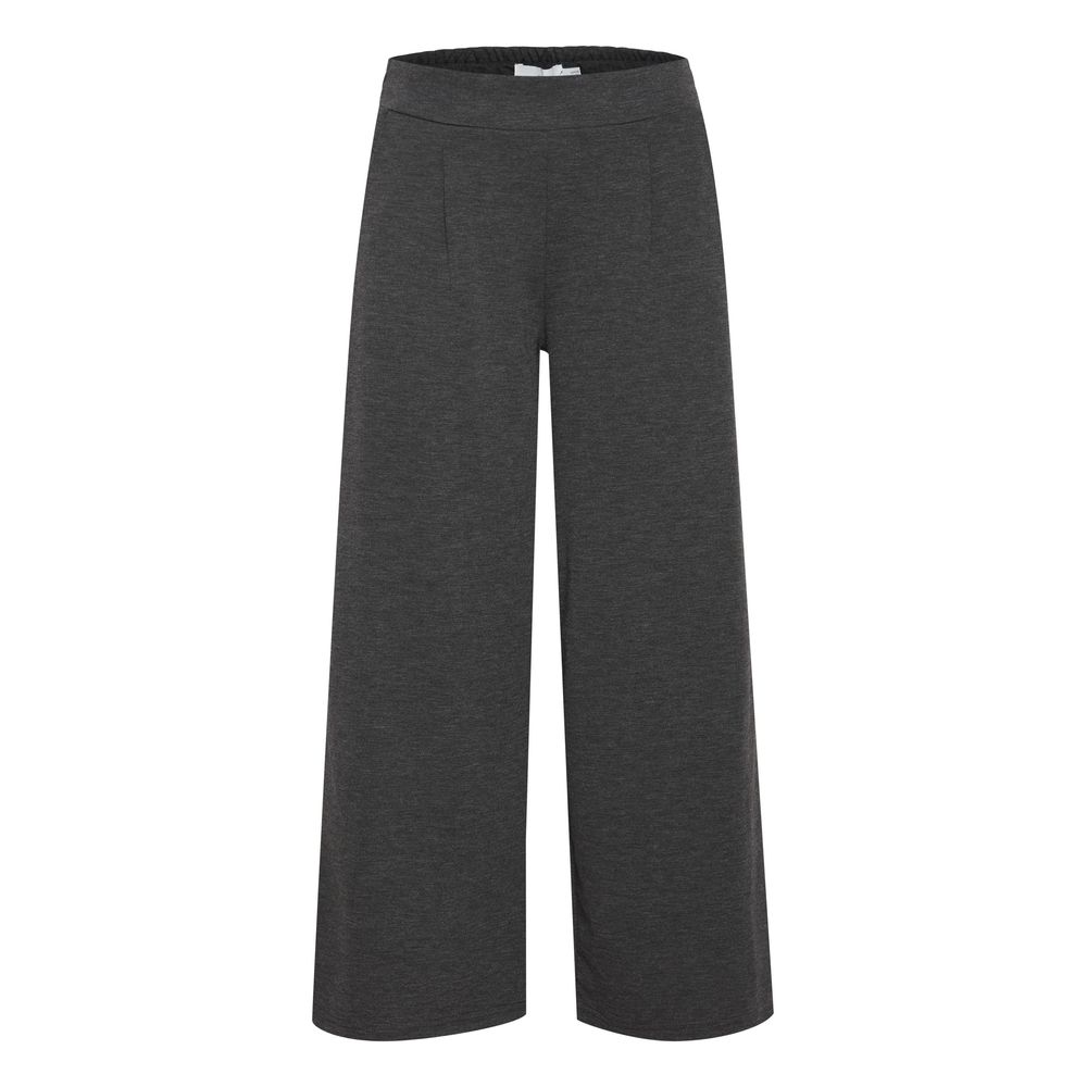 ICHI Graue, weite Hose aus recyceltem Polyester